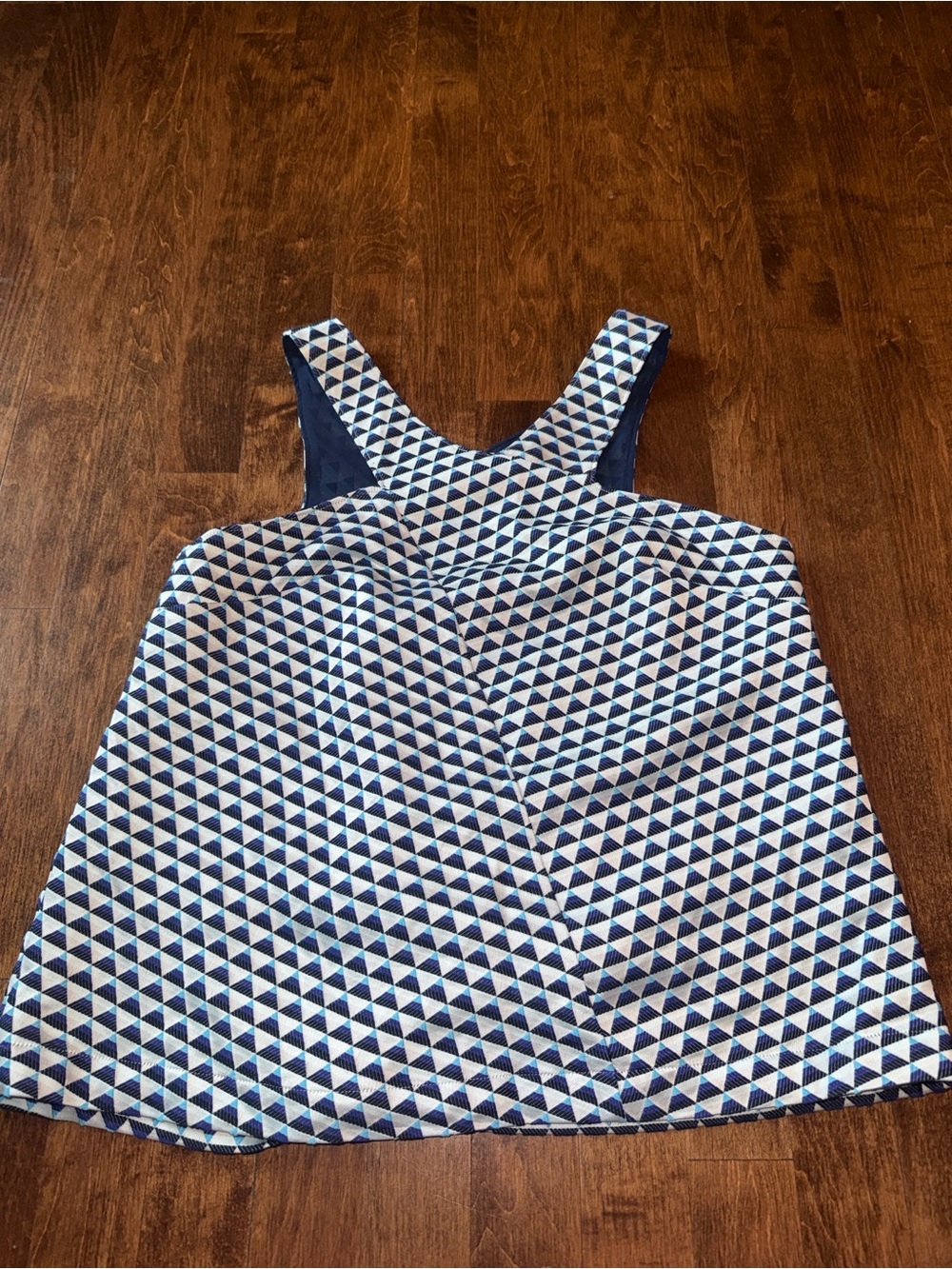 Anthropology HD in Paris Navy and White Geometric Tank Top